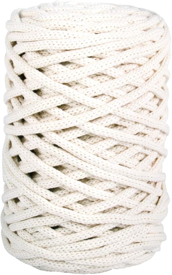 Rayher Braidy Recycling Garn, geflochten, 4 mm Ø, elfenbein, 250 g Knäuel, Lauflänge ca. 60 m, Strickgarn, Häkelgarn, Textilgarn, Bastelgarn, 42010104 Rayher Braidy Recycling Garn, geflochten, 4 mm Ø, elfenbein, 250 g Knäuel, Lauflänge ca. 60 m, Strickgarn, Häkelgarn, Textilgarn, Bastelgarn, 42010104