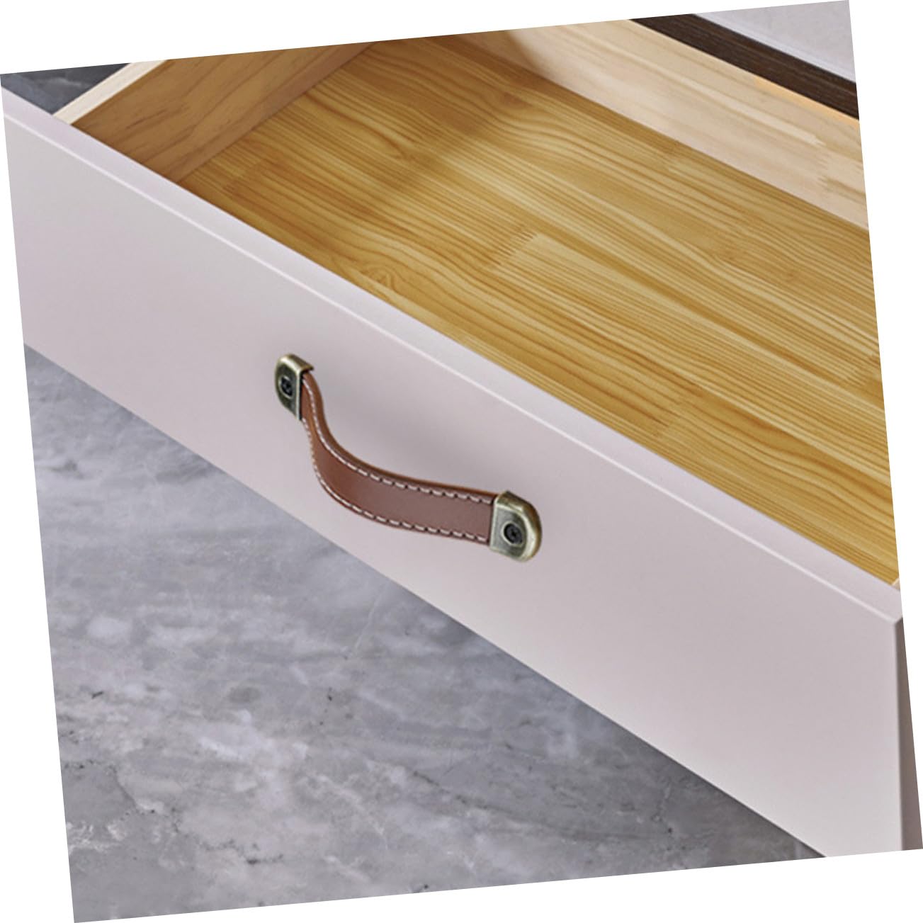 6 Tiradores de Cuero Sintético Diseño Moderno y Duradero Aleación de Zinc Espaciamiento de 160mm para Armarios y Cajones Ideales para Muebles y Vestidores