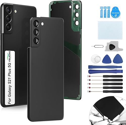 Reemplazo para Samsung Galaxy S21 Plus 5G Reemplazo de vidrio trasero para Samsung Galaxy S21 Plus Reemplazo de vidrio trasero SM-G996U Cubierta de