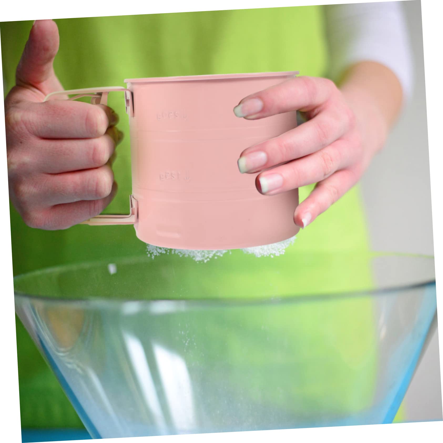 Cabilock Edelstahl Mehlsieb - Becherförmiges Sieb Mit Griff Für Mehl Und Zucker