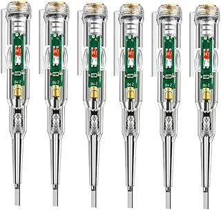Tovmekdjn 6Pack Voltage Tester, AC Voltage Detector Pen,70-250V Circuit Tester Electric Screwdriver Induction Voltage Detector Pen
