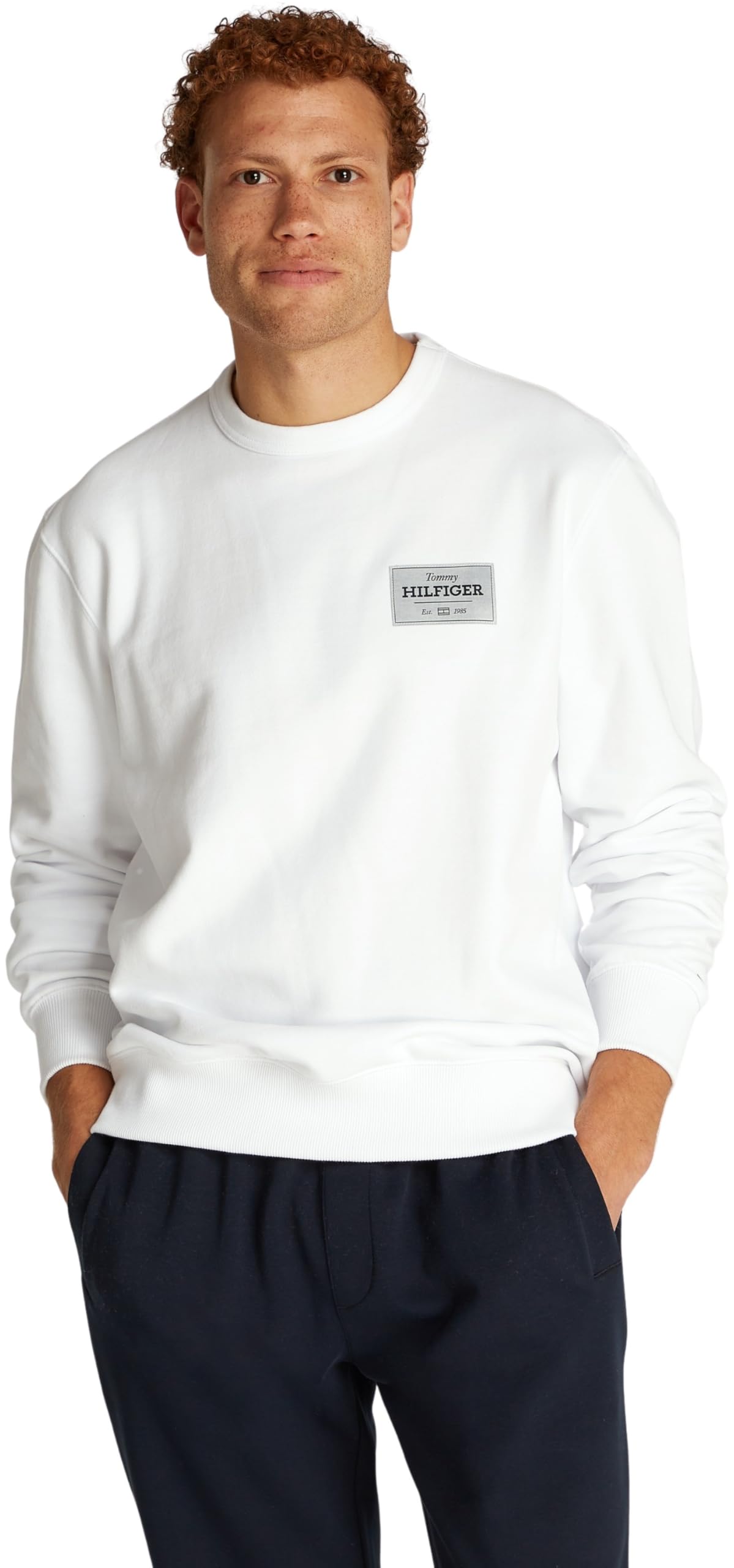 Tommy Hilfiger Herren Sweatshirt Monotype Label Rundhalsausschnitt