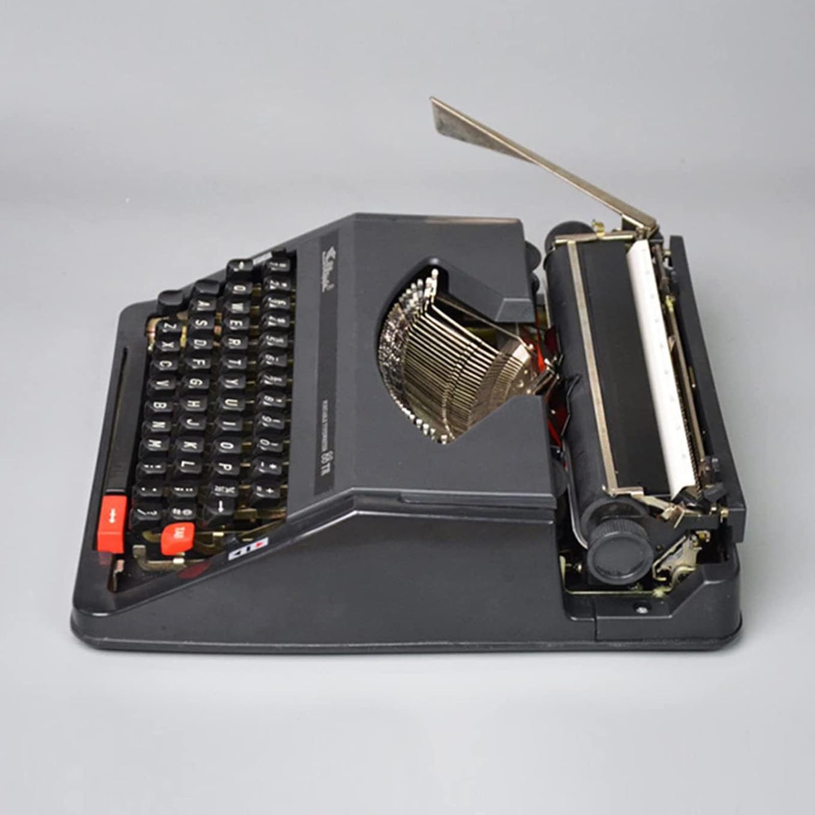 Macchina da scrivere manuale classica, macchina da scrivere portatile retrò, macchina da scrivere antica, decorazione artistica, macchina da scrivere per la decorazione dell'ufficio domestico,Black