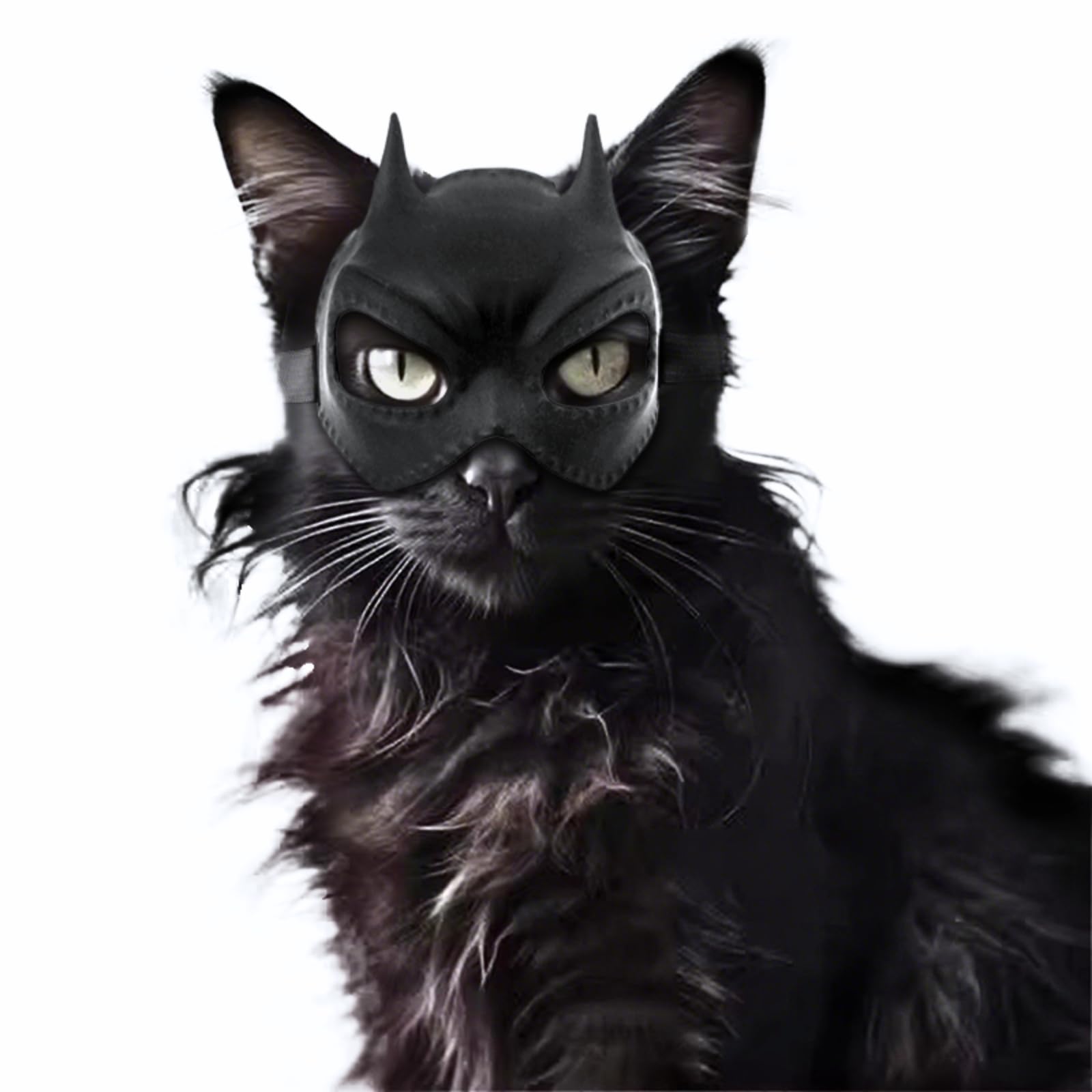 Ricomso Cat Bat Mask - Funny Bat-Style Costume Mask for Cats Lightweight Plastic Fancy Dress Accessory, Halloween & Cosplay Pet Gift