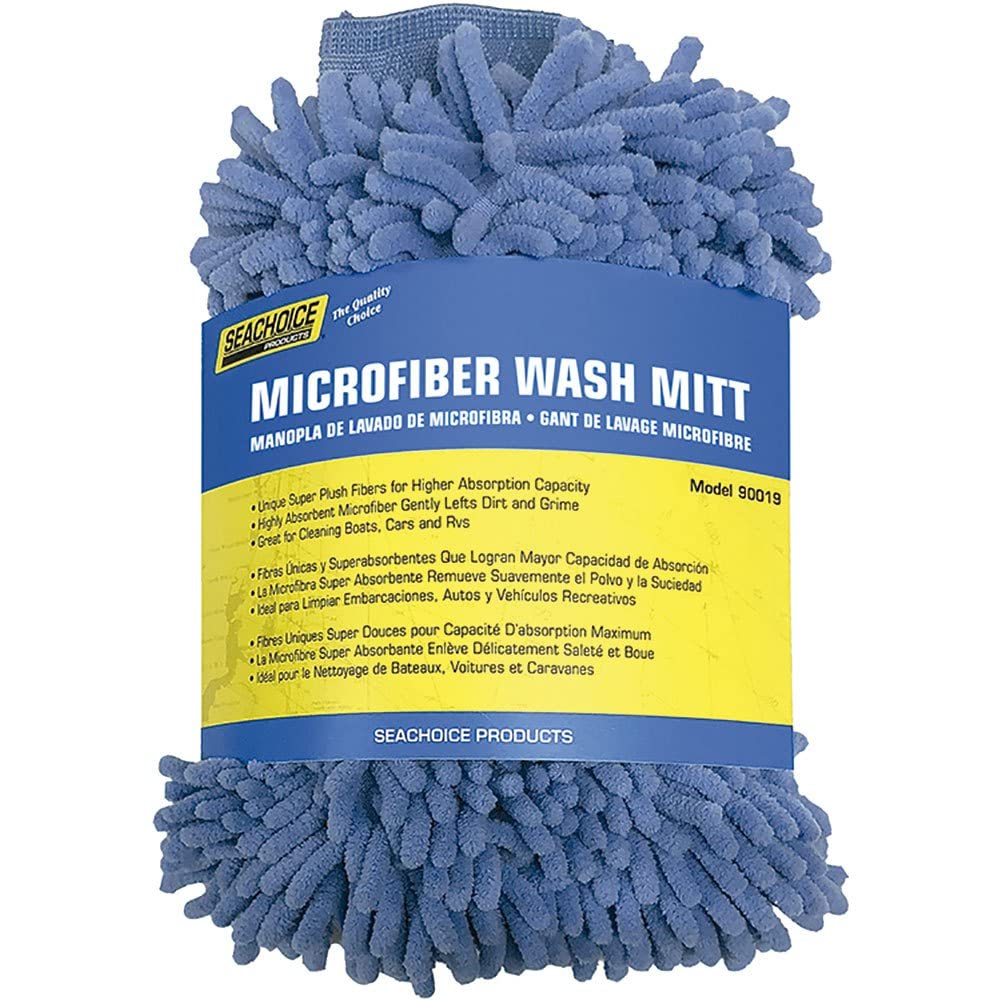 SEACHOICE 90019 - Manopla de Lavado de Microfibra, para Aplicaciones húmedas o secas, Lavable a máquina