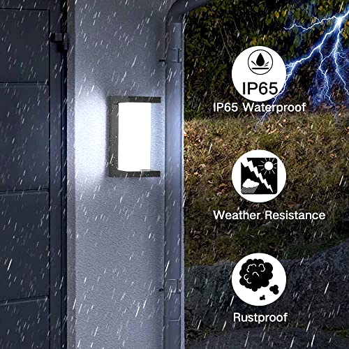 Sytmhoe Outdoor Wall Sconce Lights, 24W 5000K Daylight White Aluminum Exterior Light Fixture Wall Mount Ip65 Waterproof, Led Porch Light For Garage Walkway Hallway Backyard Garden. #TOP4