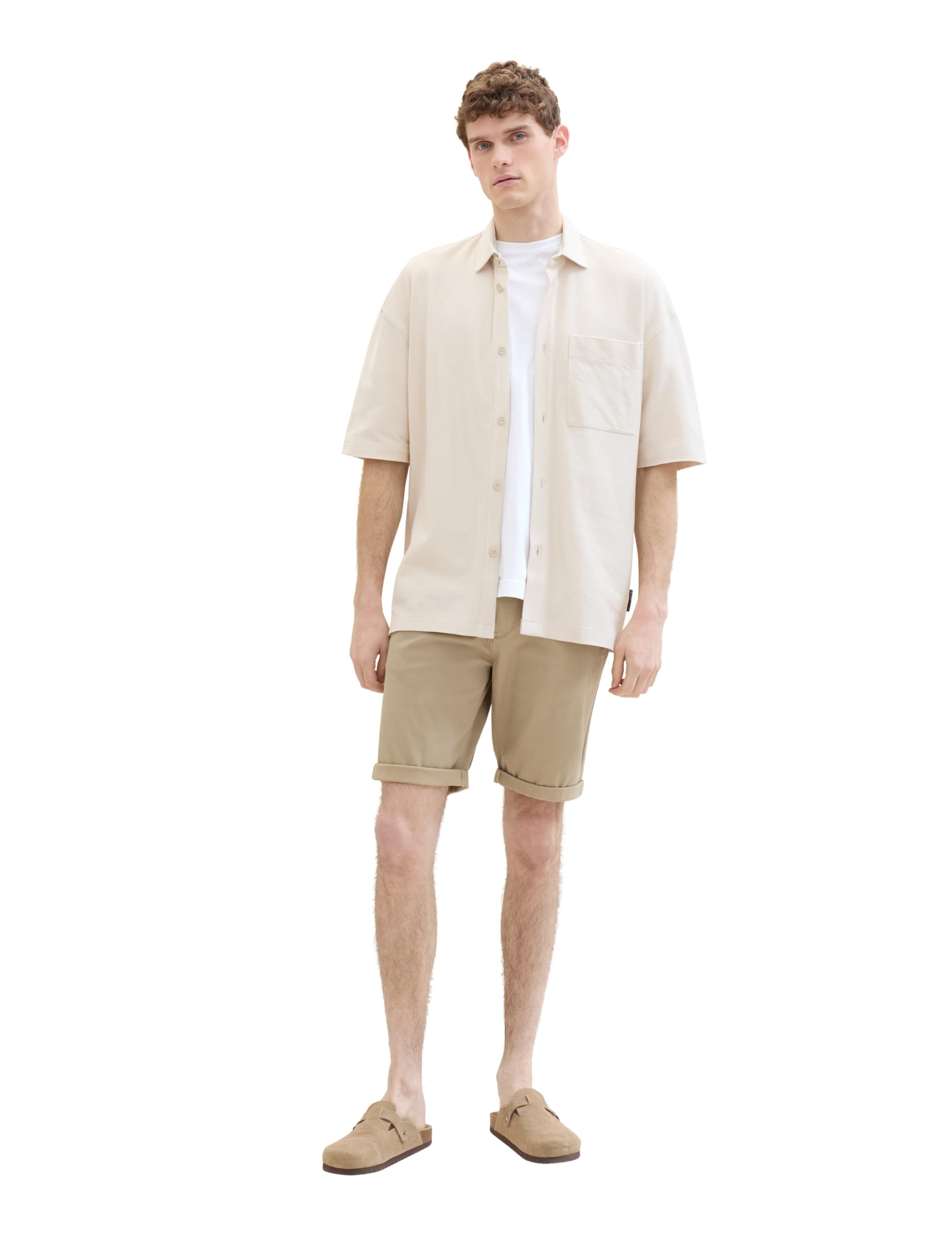 TOM TAILOR Herren Slim Chino Bermuda Shorts mit Stretch, 11018 - Chinchilla, 29 – Ansicht 2