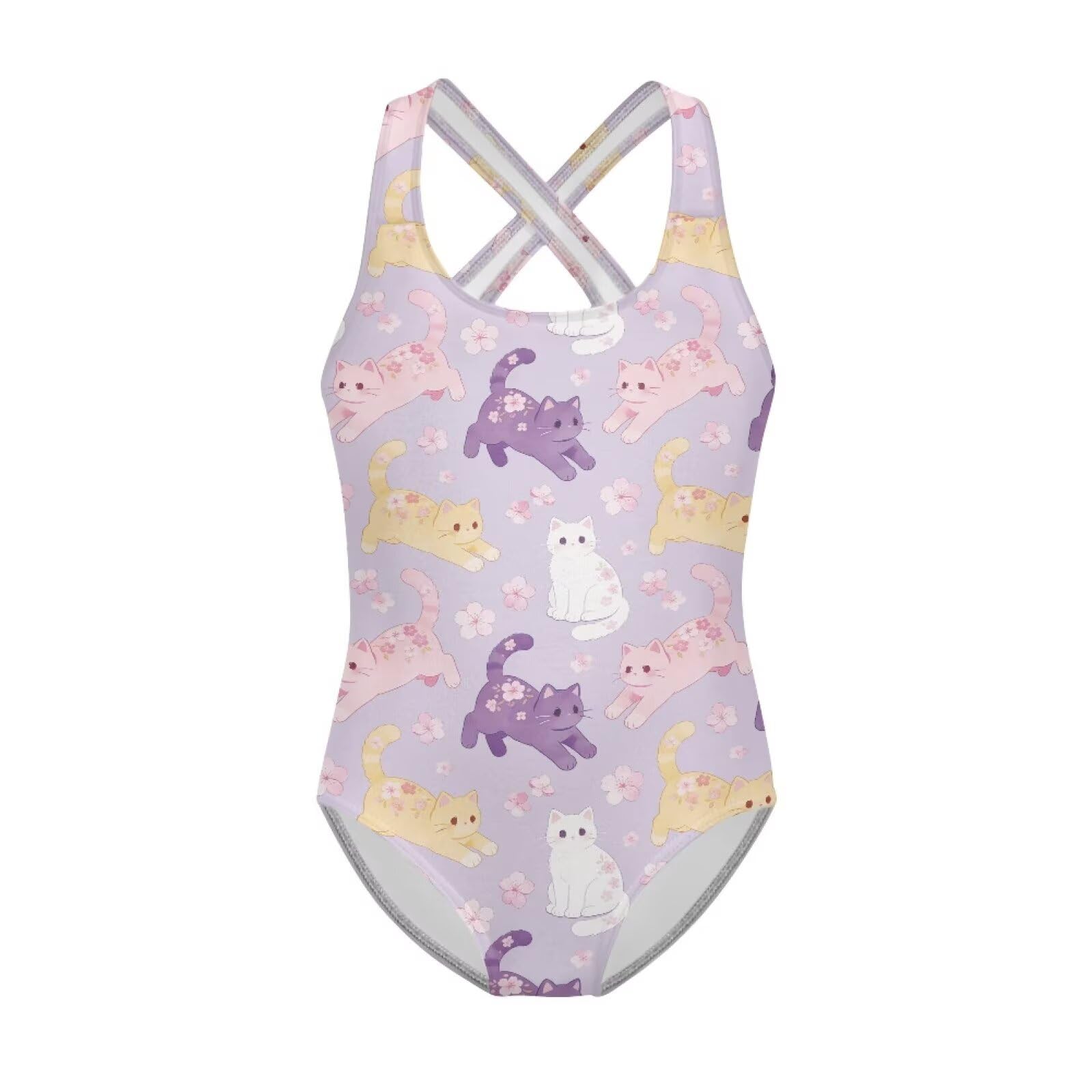 Girls One Piece Bathing Suit,Slim-Fit Ruffle Strap Swimsuit with Adjustable Strap Quick Dry Summer Beach Swim Suit