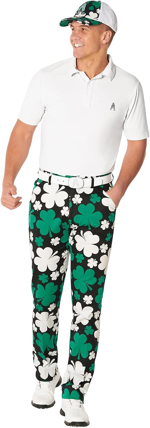 Royal & Awesome Mens Golf Pants, Golf Pants Men Relaxed Fit, Plaid Pants Men - Image 5
