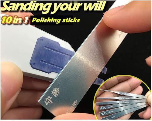 Miniatura 2 de Gundam Military Model 10 en 1 Barra de lijado de acero inoxidable pulido fino Artículo Hobby Herramientas de pulido