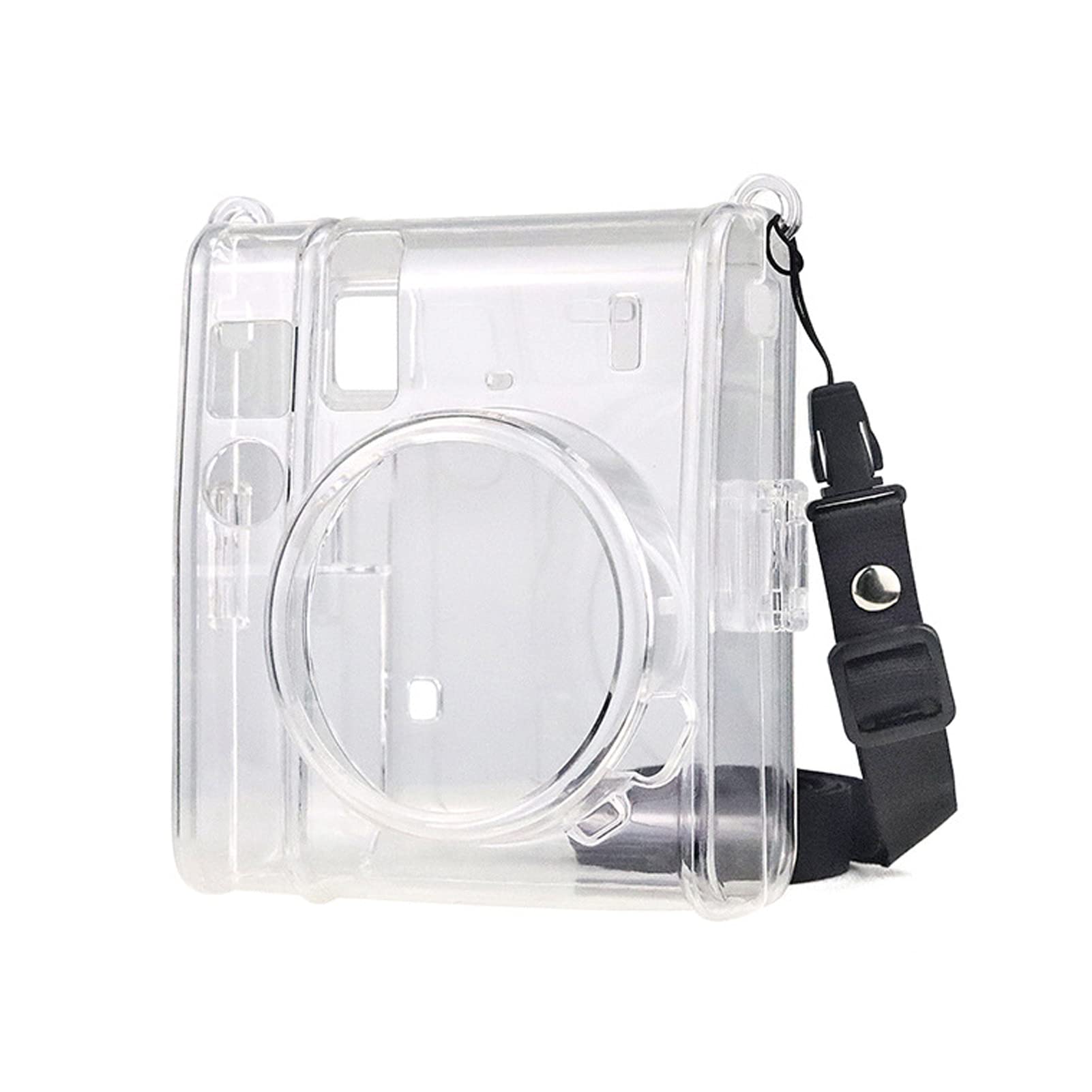 O OzoneProtective Case for Fujifilm Instax Mini 40 Instant Film Camera- Crystal Hard Shell PVC Protective Cover with Adjustable Shoulder Strap-Clear