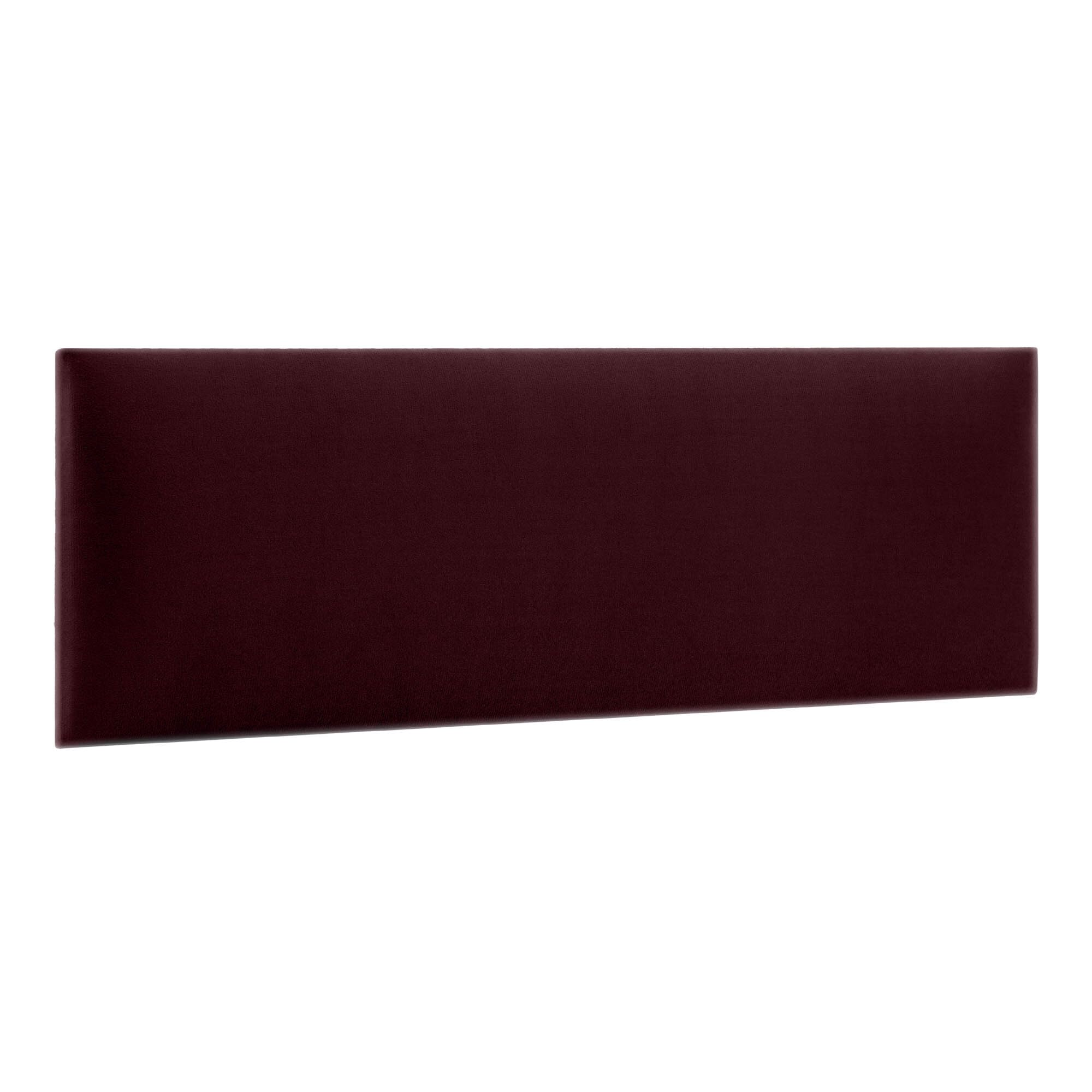 murando - Wall cushion as a headboard for a bed Rectangle Velvet 20x80 cm - Padded wall panel wall decoration for bedroom living room children's room - burgundy