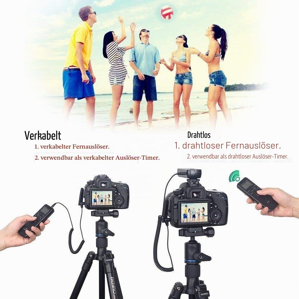 PHOLSY Funk-Fernauslöser Intervalometer für Nikon Kamera Fernbedienung | Kompatibel mit Nikon Z8 Z9 Z5 Z7 Z6 Z6-II D750 D780 D7500 D7200 D5600 D5500 P1100 P7800 P950 D4 D5 D6 D850 D700 MC-DC2