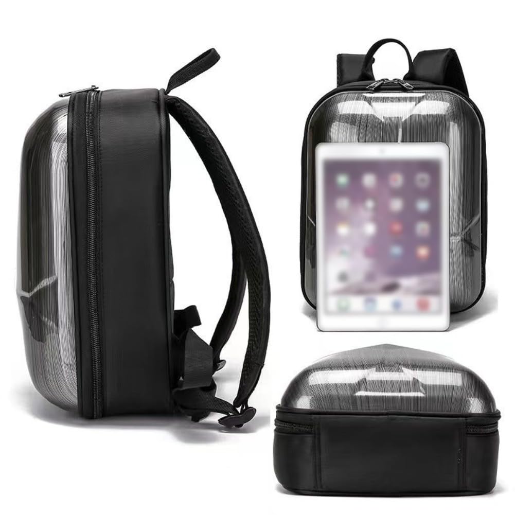 Zaino rigido, custodia per il trasporto del drone, borsa portaoggetti in PVC per DJI Mini 5 Pro, zaino da viaggio impermeabile antiurto con doppia cinghia, nero