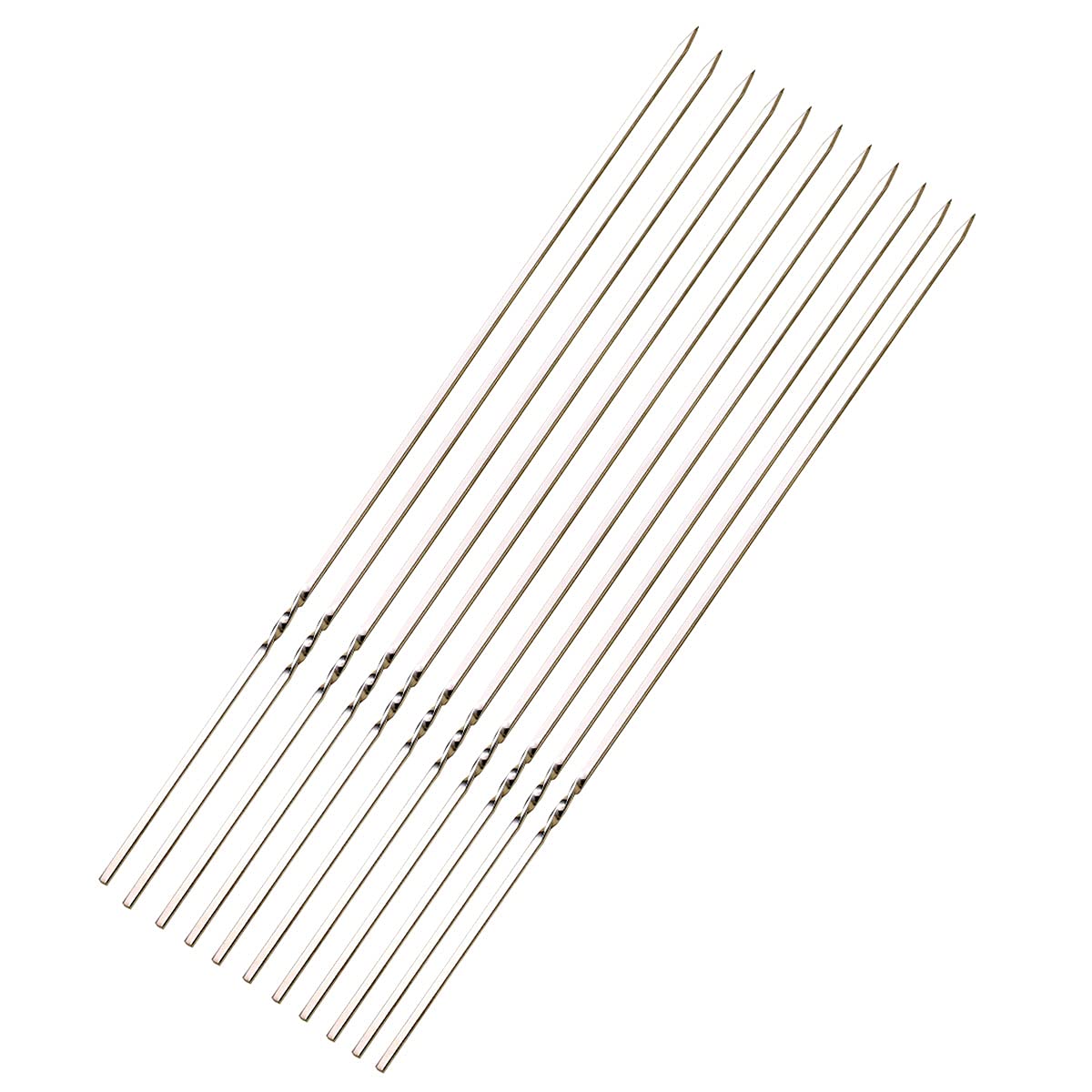 GTHTUHFD Kebab Skewers, Stainless Steel Bbq Kebab Meat Skewers Set, Flat Reusable Metal Skewer Sticks For Bbq, Cocktail, Party Essentials,35Cm In Length,120Pcs,120pcs