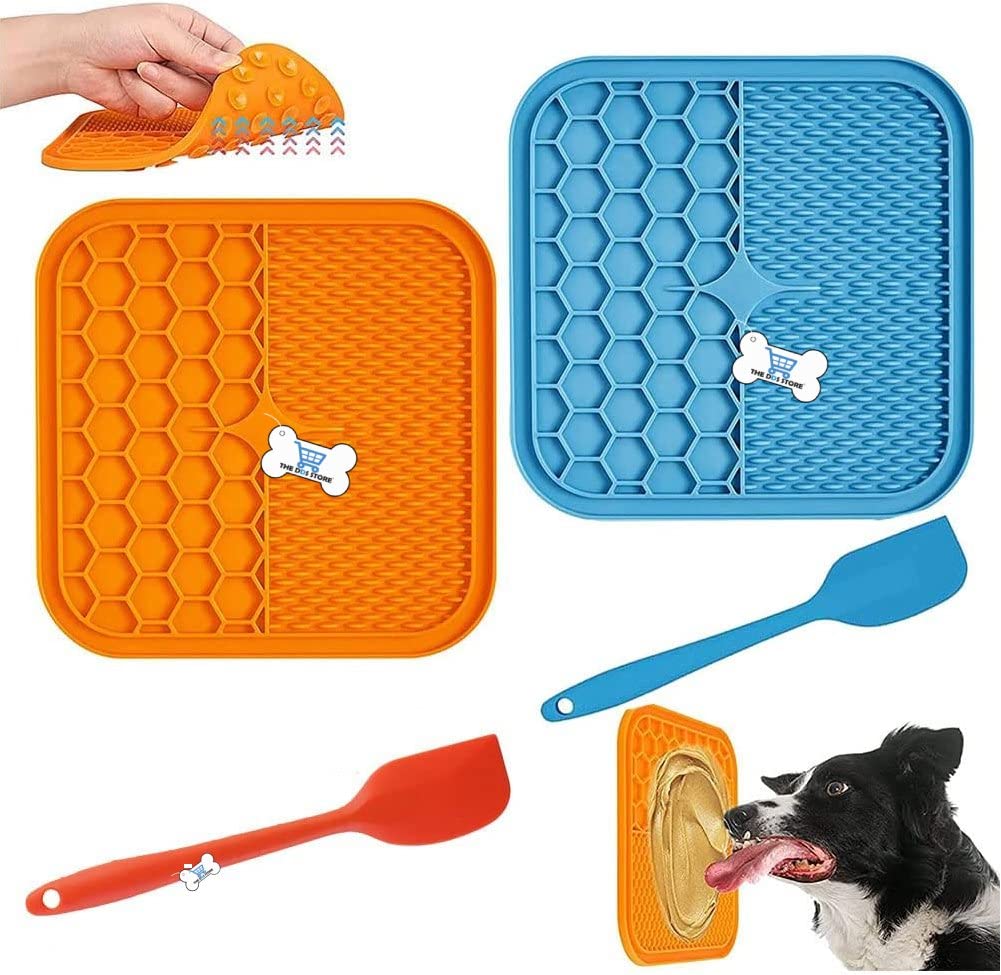 The DDS Store Licking Mat for Dogs & Cats 2 Pack with Suction Cups, Dog Peanut Butter Lick Pads for Boredom Reducer, Perfect for Bathing Grooming-Color May Vary (B0BQF2FGKF) Amazon Price History, Amazon Price Tracker
