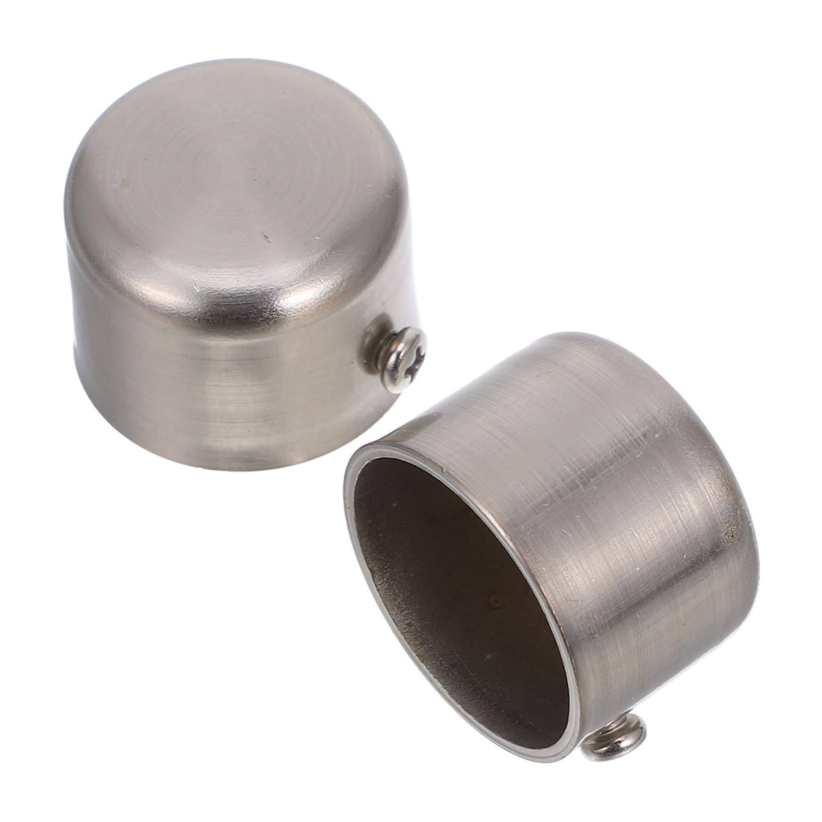 Alipis 2Pcs Decorative Window Rod Heads Silver Drapery Finials for Curtain Poles and Easy to Install for Decoration