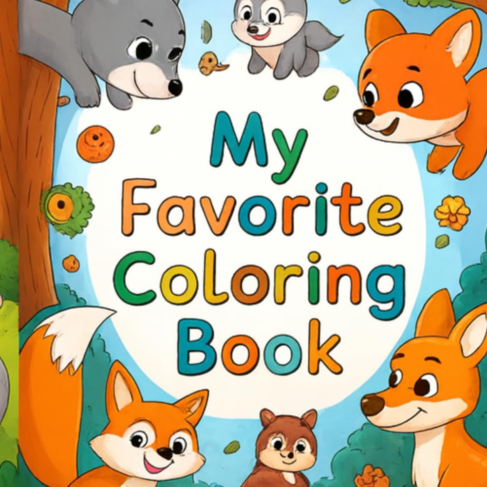 My Favorite Animal Coloring Book: Color, Learn, and Discover Animal Names