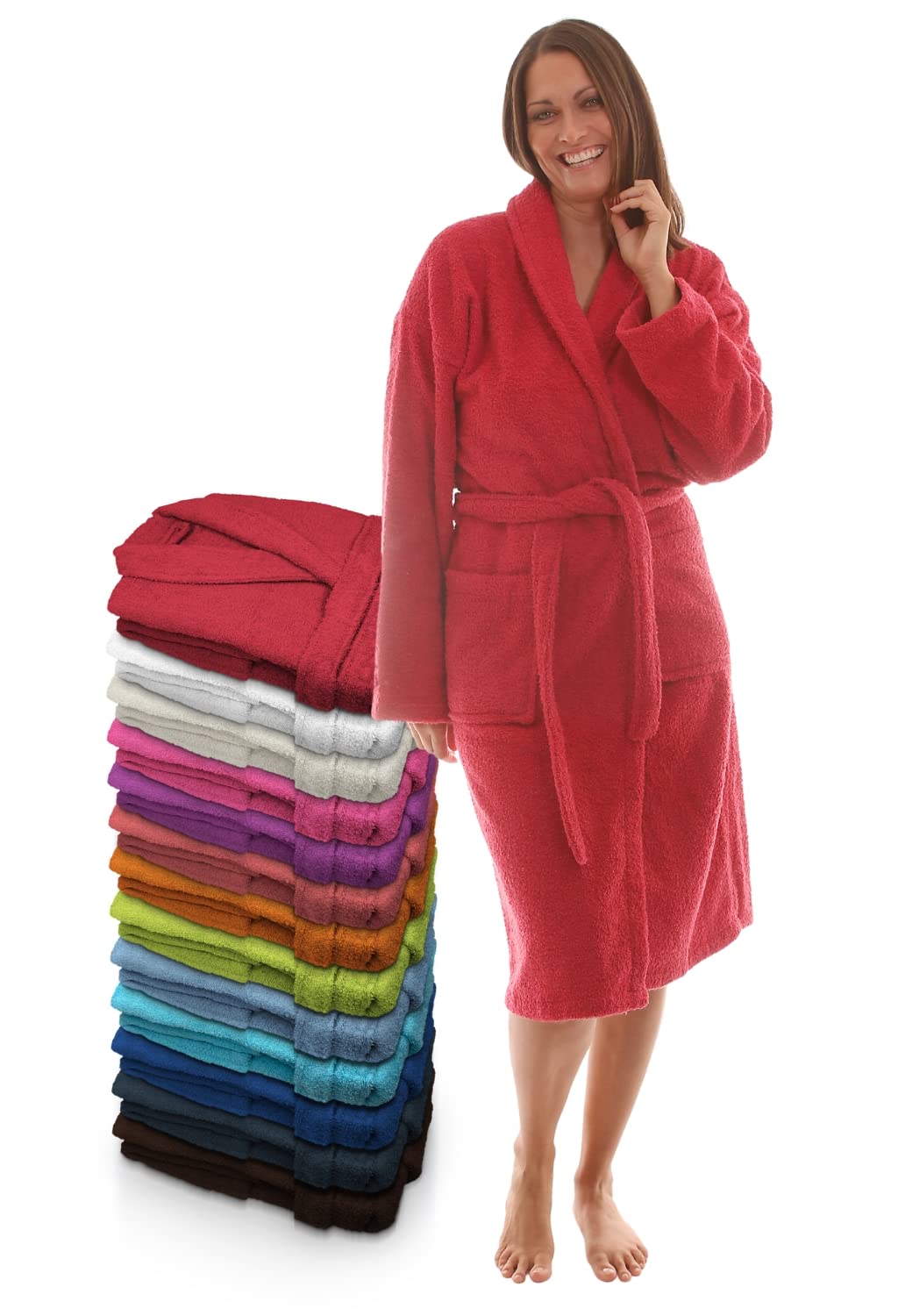 LEBENGOOD Accappatoio da Bagno Donna Uommo Spugna Morbida vestaglia Cotone