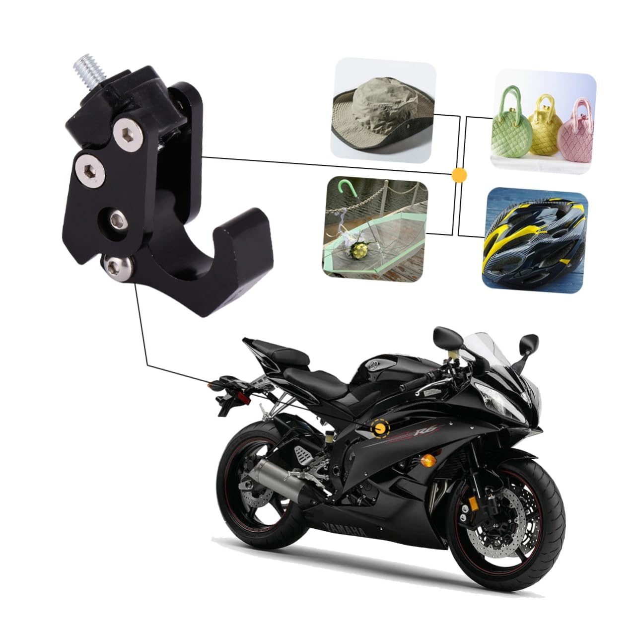 MAGICLULU Hook Aluminium Alloy Accessory for and Electric Bike Resistant Design for Hanging Helmets Handbags and More Space Saving