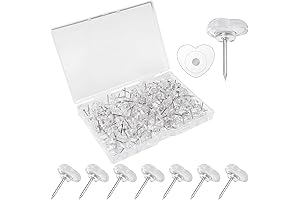 Heart-Shaped Push Pins: 150 Clear Plastic Heart Pins for Effortless Pinning