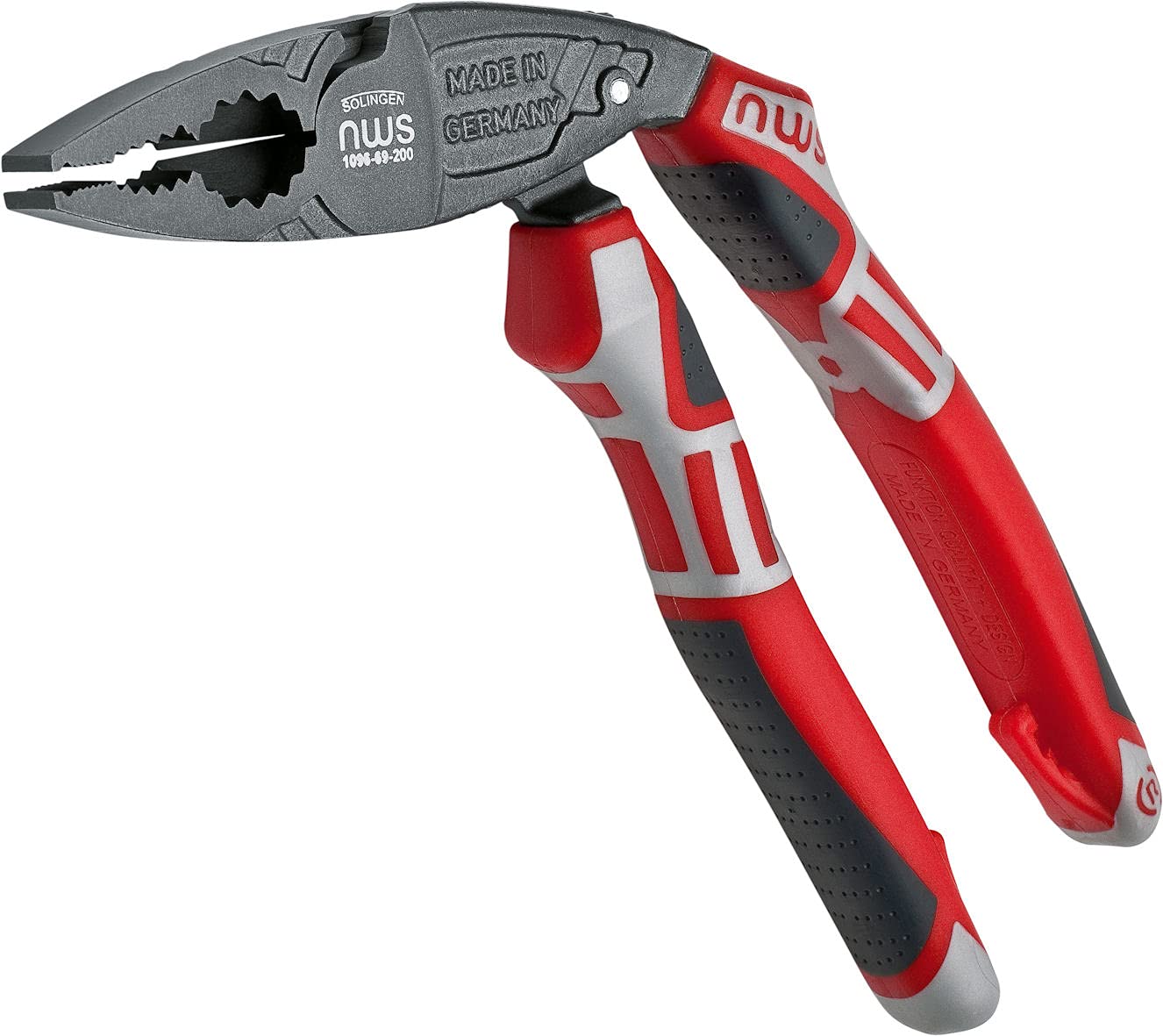 Nws Silver/Red 1096-69-200-Sb Number 69 "Ergocombi" Combination Pliers, 200 Mm