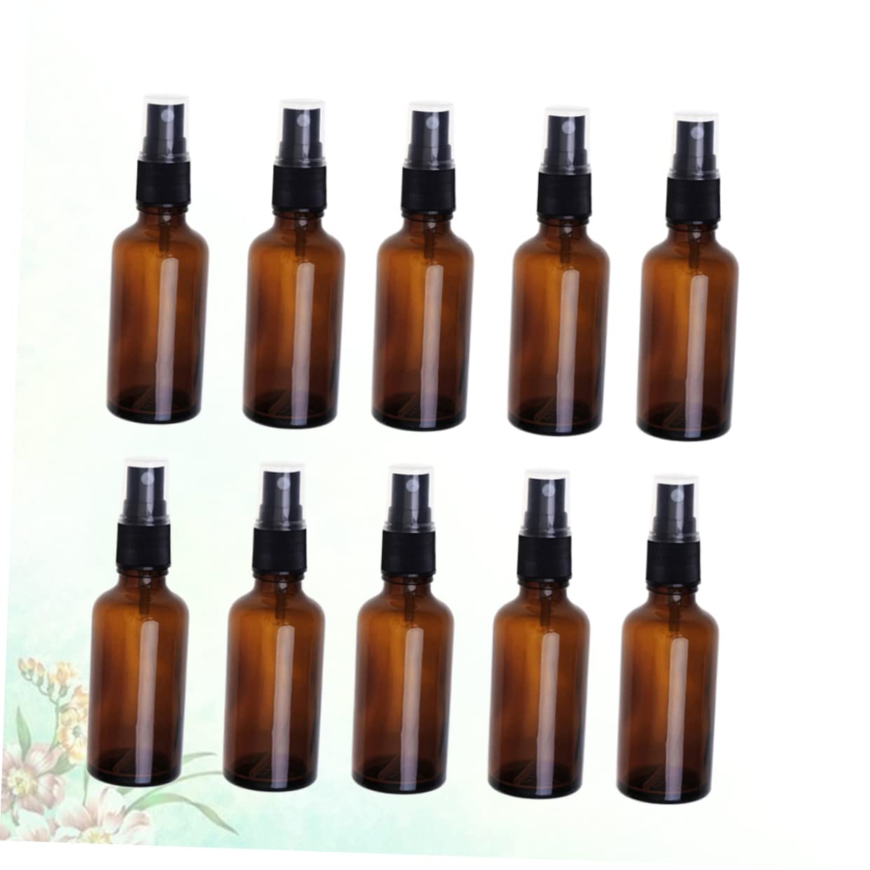 VALICLUD 20pezzi Flacone Spray Vuoto Vetro Bottiglia Spray Portatile da Viaggio per Cosmetici Olio Essenziale Flacone Cosmetico da Viaggio Marrone