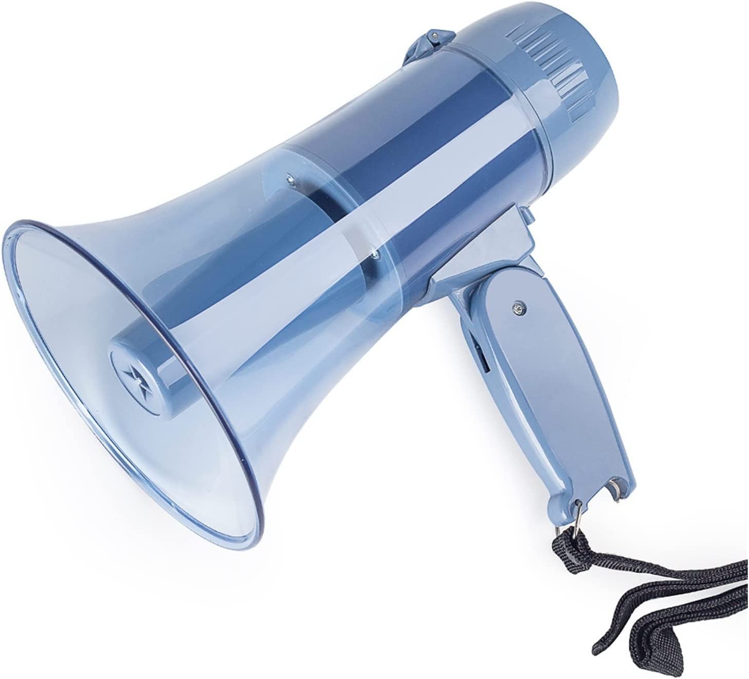 SAAKO Megaphone Hand-Megafon mit 240s-Diktiergerät und USB-Flash-Laufwerk, Megafon-Lautsprecher, tragbarer Bullhorn-Lautsprecher Laute Lautstärke