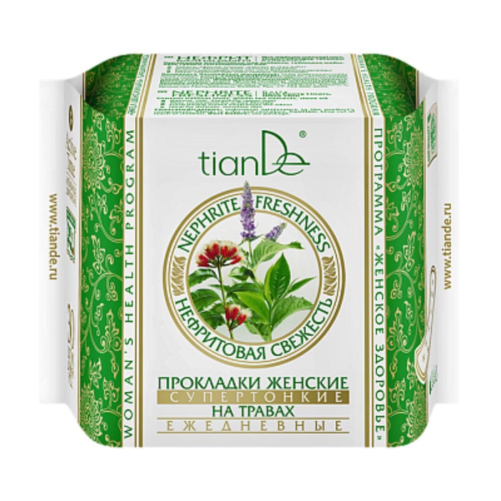 Damskie wkładki Nefrytowa świeżość na bazie ziół TianDe, supercienkie - 61921, 25 sztuk