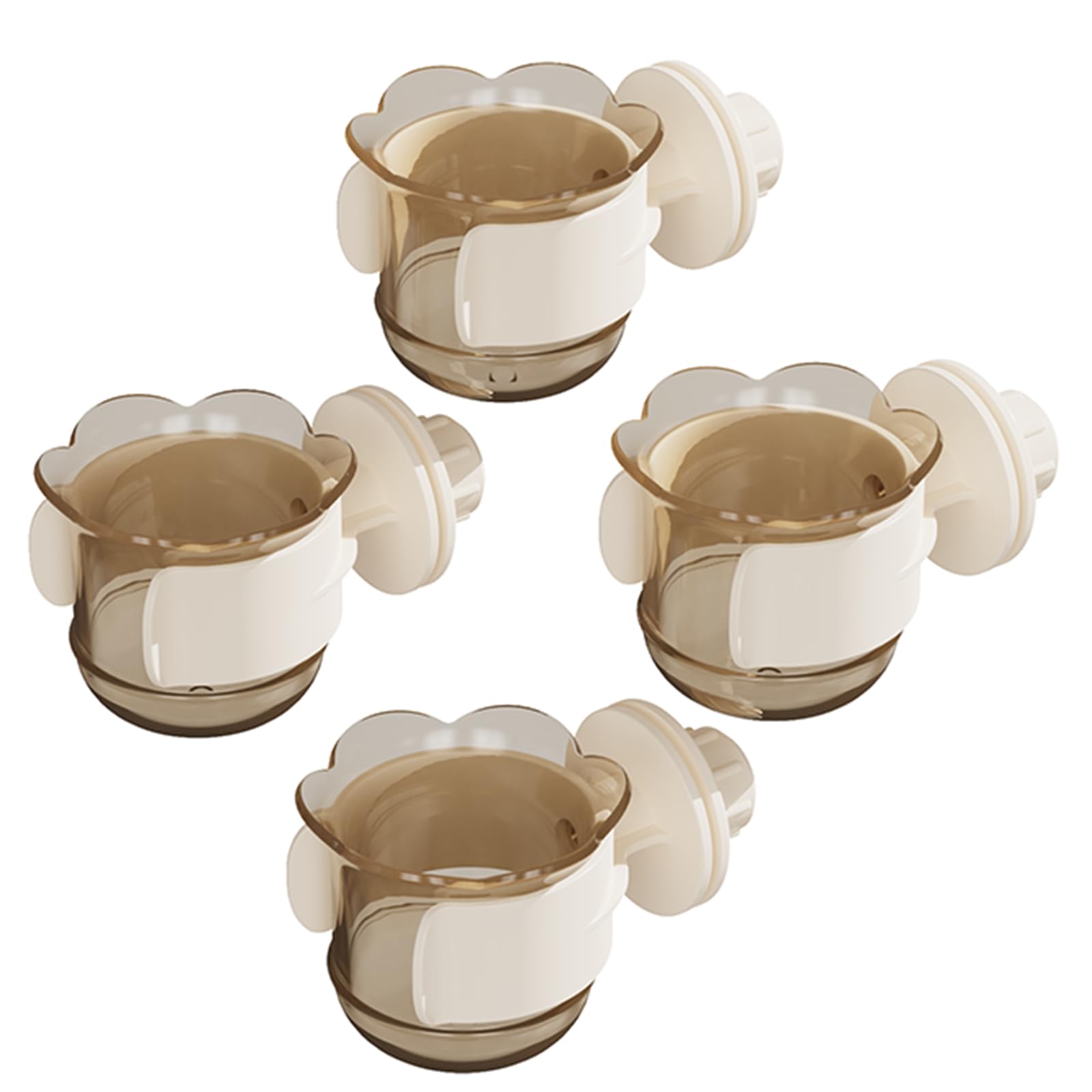 2pcs/4pcs PET Bird Bowls with Clamp, Bird Cage Feeder, Durable Water Bowl, Feeding Cups, Water Feeder for Cockatiel, Parakeet, Macaw, Finches,