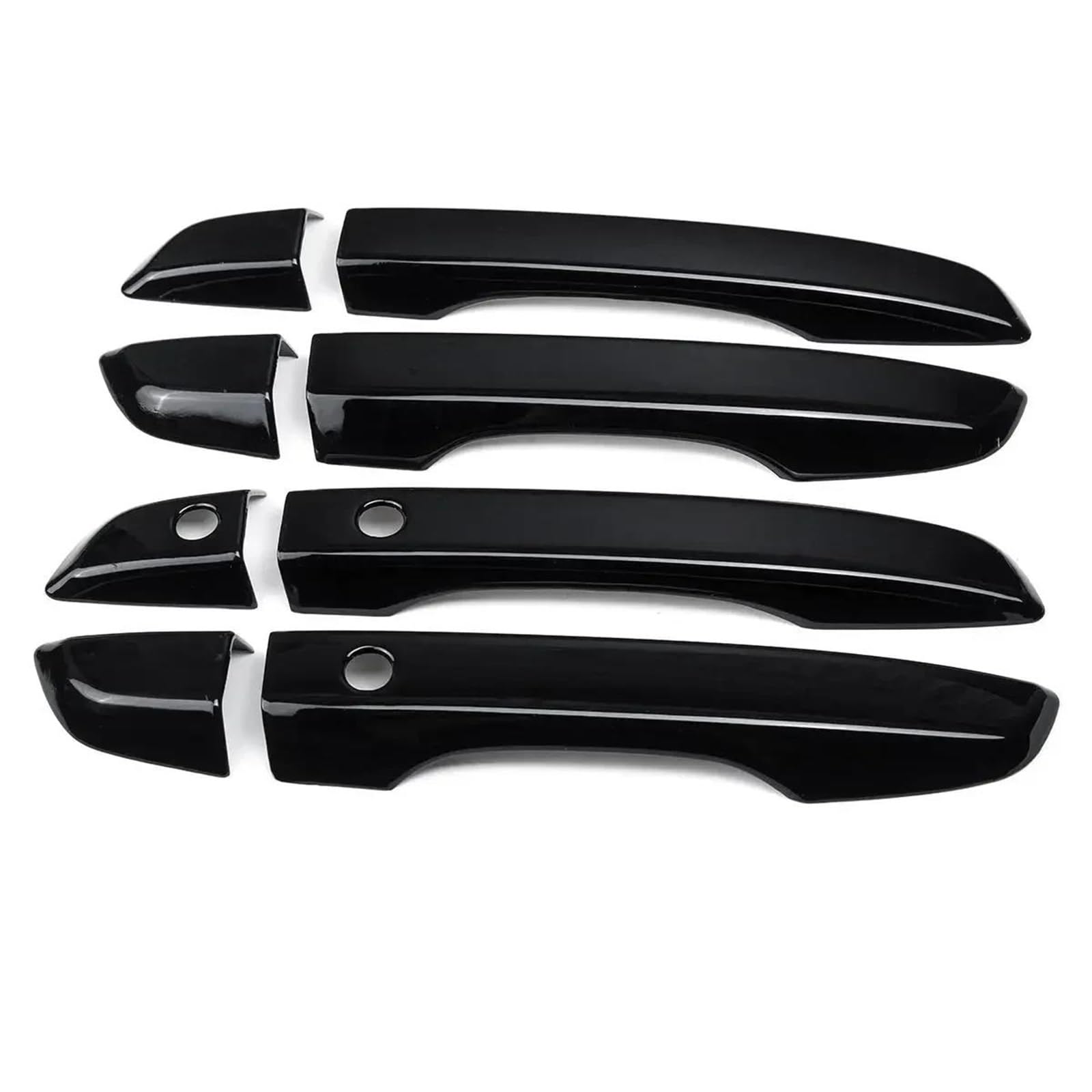 YUEYZHK 8pcs/Set 4 Door for Civic 10th 2016 2017 2018 2019 Car Exterior Handles Covers with Keyless Entry Parts(Glossy Black)
