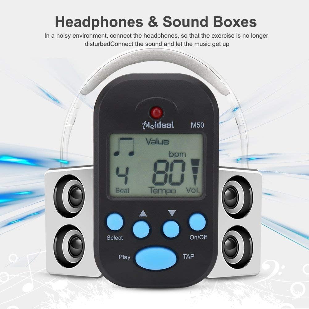 Mini Métronome Numérique, Métronome Numérique avec Réglage du Volume, Métronome Multifonctionnel, pour Piano, Violon, Guitare