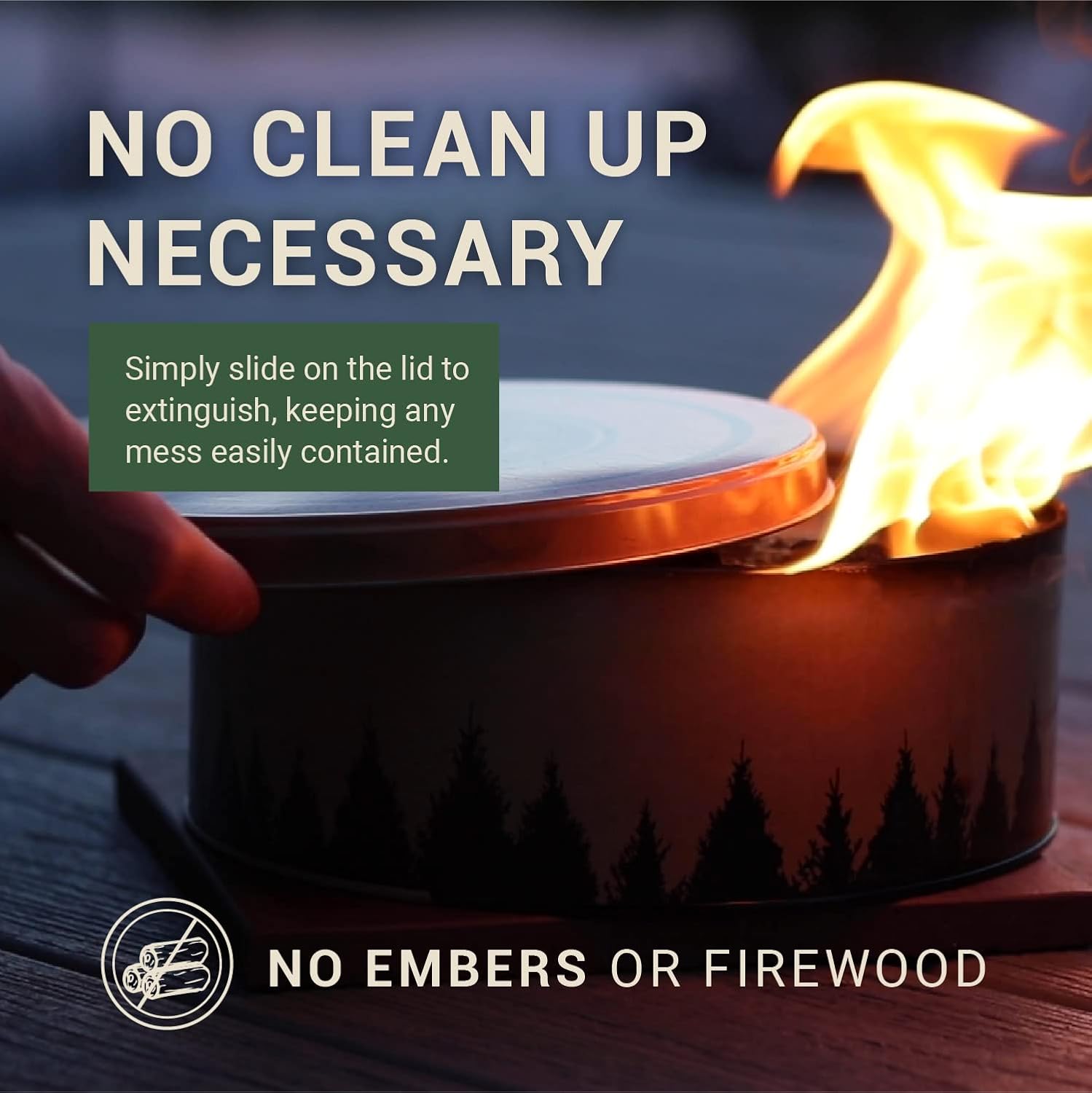 Radiate Portable Campfire: The Original Go-Anywhere Campfire | Eucalyptus Scent | Lightweight and Portable | 3-5 Hours of Bright and Warm Burn Time | Convenient-No Embers-No Hassle | Made in USA