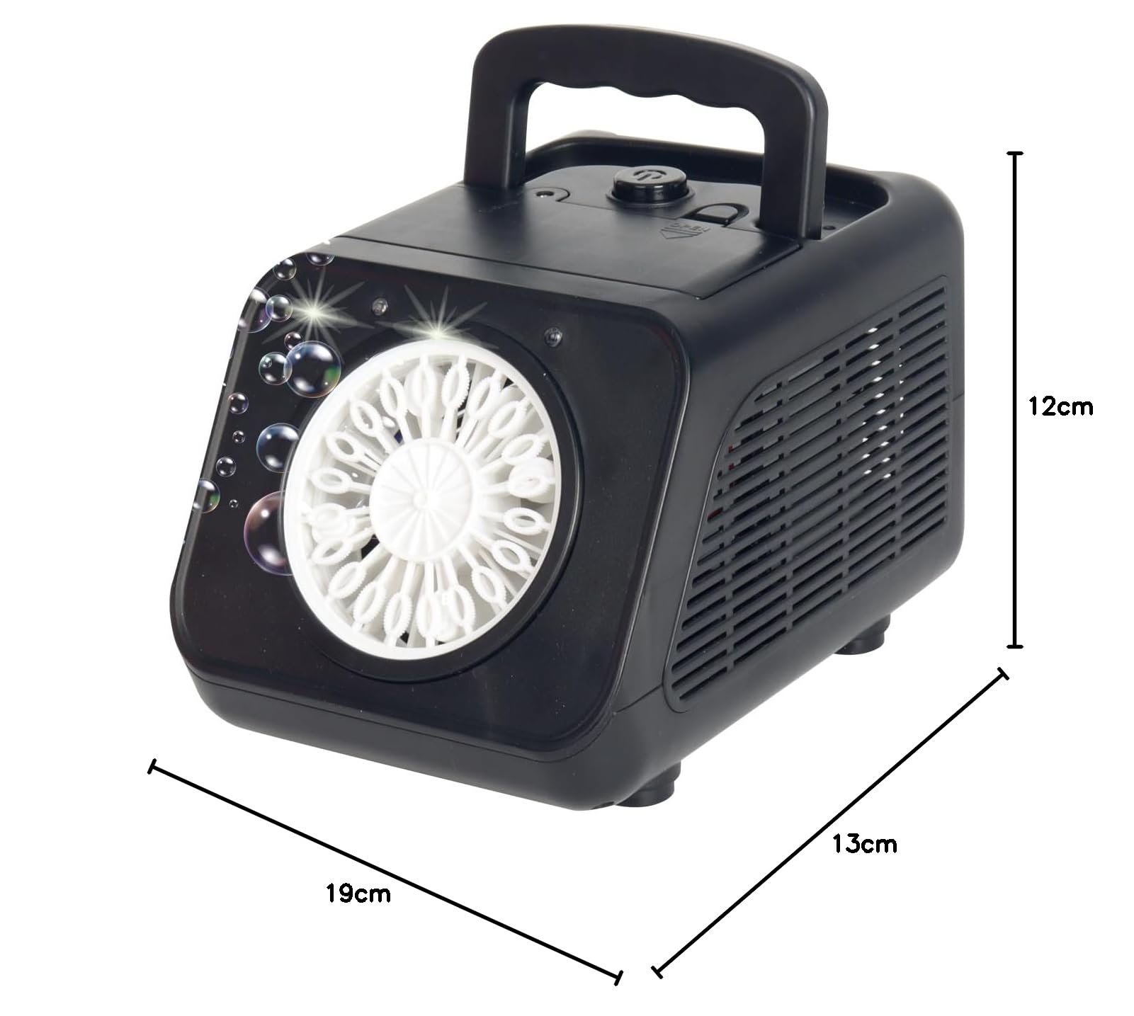BEPER Macchina per Bolle di Sapone Automatica con Luci LED – 2 Velocità, Funzionamento Continuo – 200ml Liquido Incluso – Giocattolo Estivo per Bambini 36M+ – Funziona a Batterie (Non Incluse)