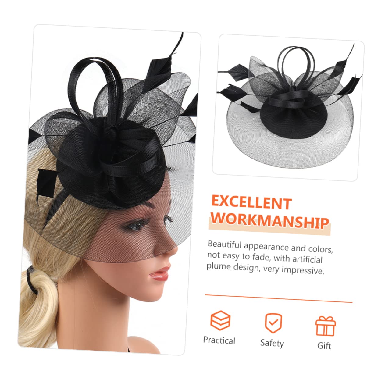 SOIMISS 2piezas Diadema Tocado De Malla Para Bodas y Fiestas Sombrero De Tea Party Para Mujeres Accesorio Elegante y Duradero Para Celebraciones y Eventos Sociales