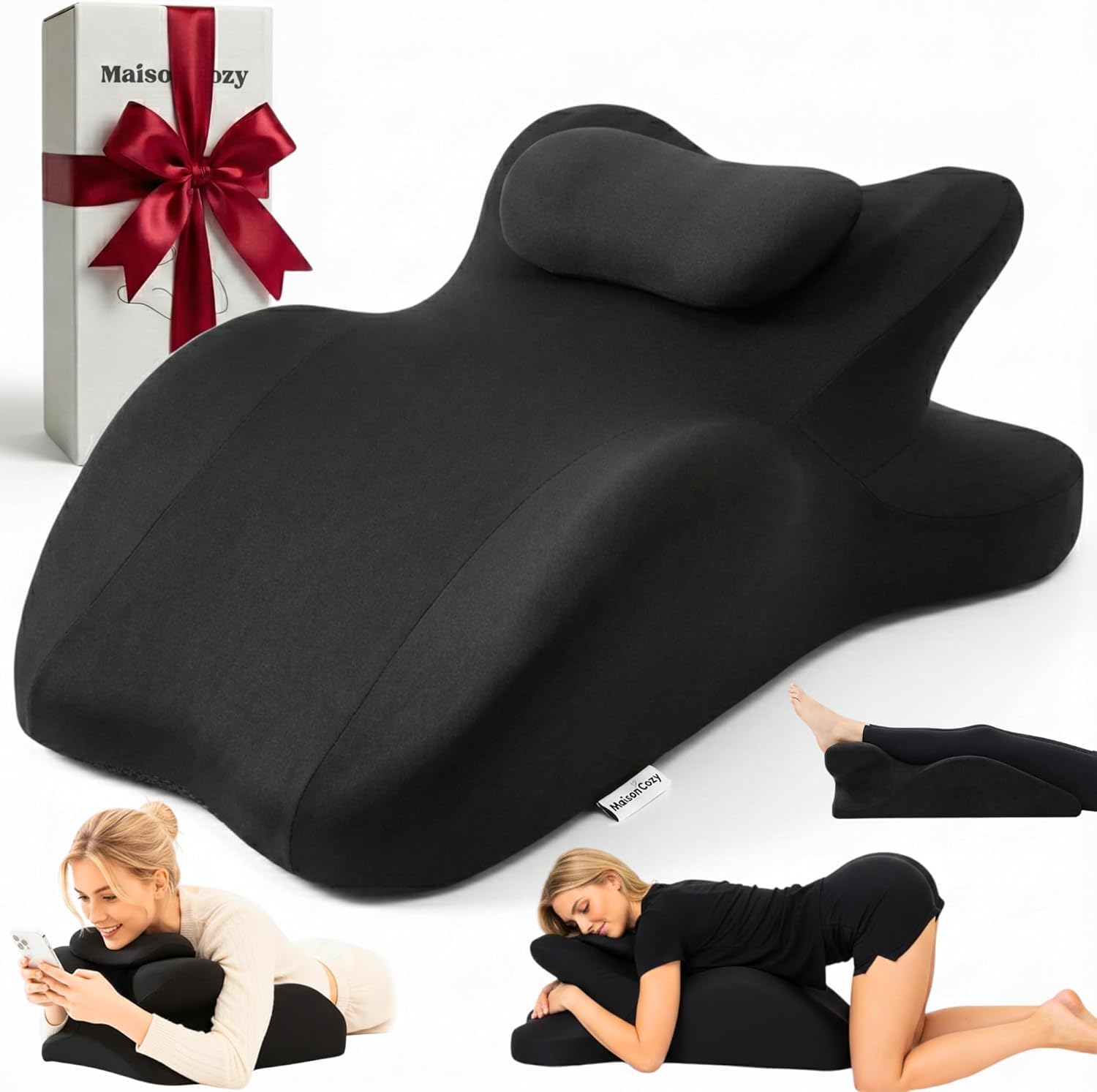 Sexkissen für Paare – Liebeskissen 27° | Intimkissen & Erotik Keilkissen Memory-Schaum | 27 Grad Sex Kissen für intime Positionen & Sexstellungen, Liebeskissen für Sex, waschbar, Paar Kissen