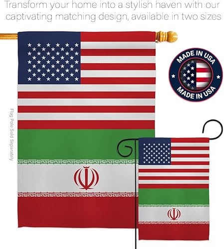 Miniatura 4 de Bandera de la amistad de la Copa del Mundo de Irán y Estados Unidos, asta de bandera para exteriores, decoración al aire libre, tapiz de jardín,
