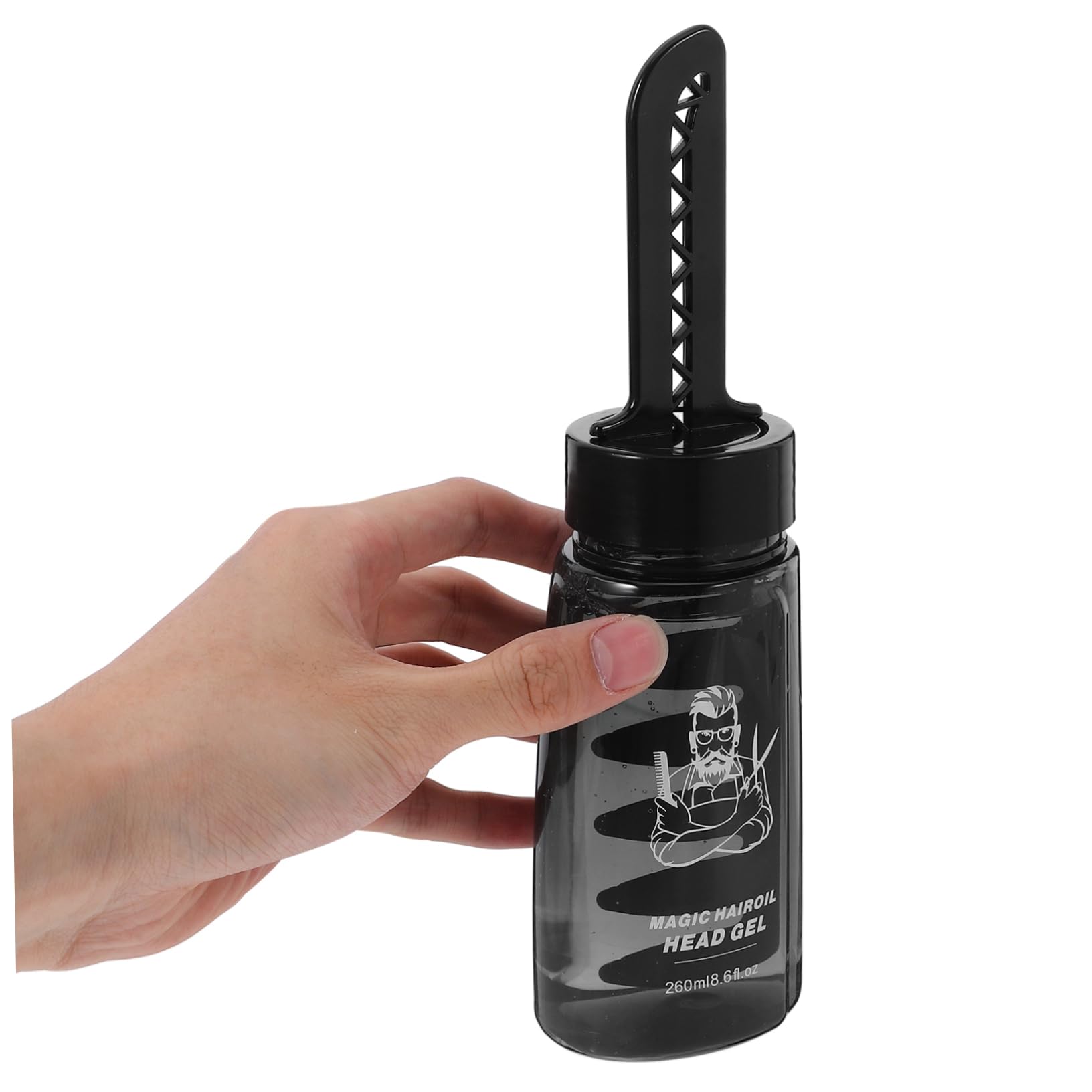 Ipetboom 3piezas Botellas Vacías De Gel Para Cabello Con Peine Aplicador Para Estilo De Cabello Diseño Duradero y Portátil Para Uso Casa o Barbería