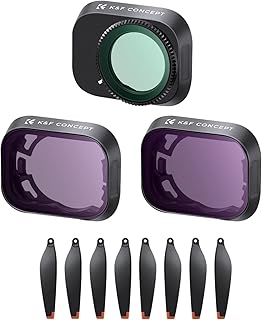K&F Concept 3 ND CPL Filter Kit Compatible with DJI Mini 3 Pro/Mini 3- CPL ND8 ND16, Polarizing Neutral Density Filters with 8 Propeller Blades