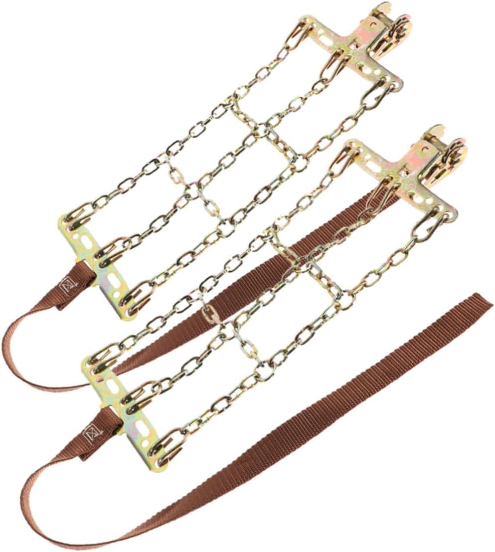 2pcs Skid Snow Chains for Trucks and Suvs Tire Chains for Emergency Winter Driving Easy Installation Fit for Cars and Light Trucks