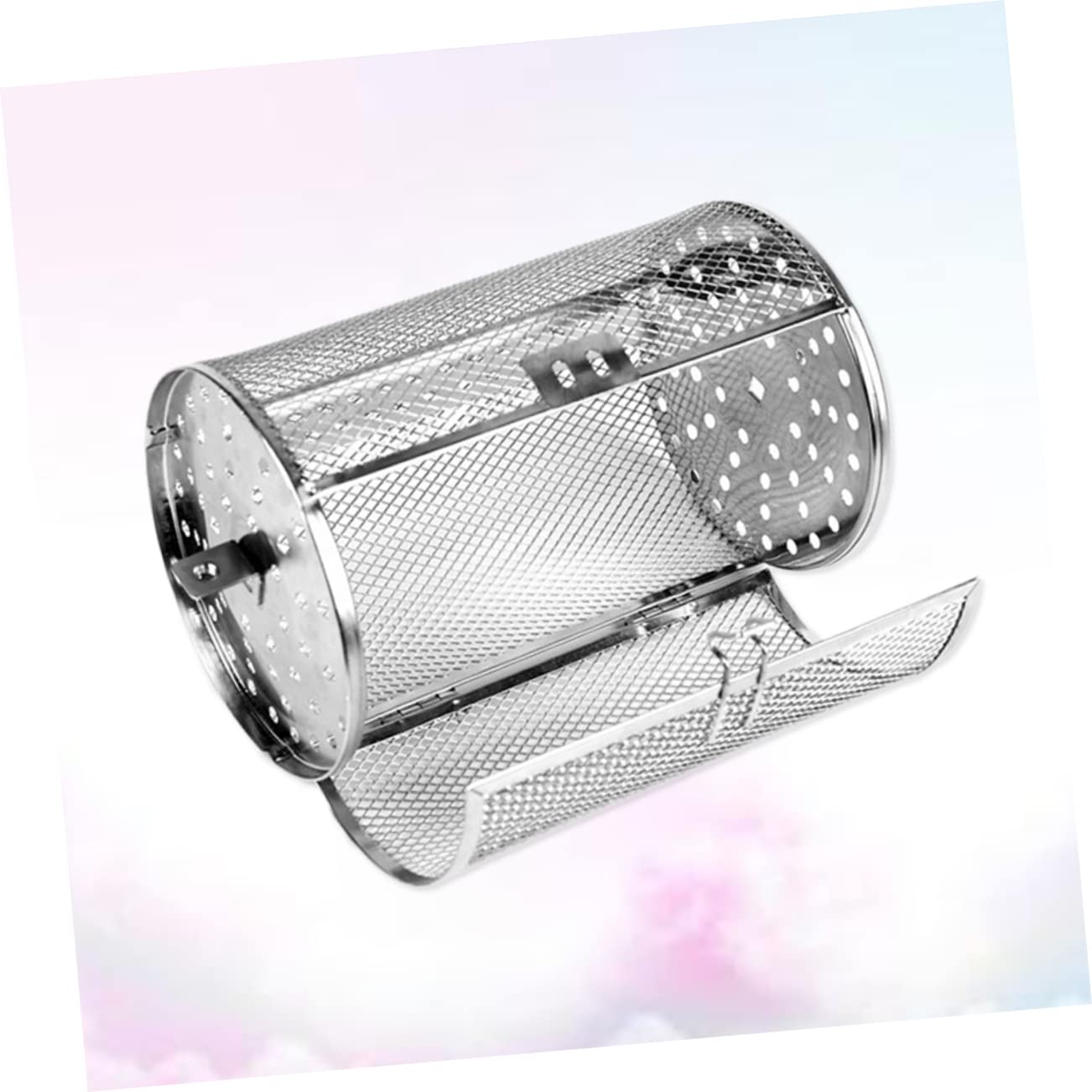 Levemolo 8 Inch Rotisserie Roaster Drum Cage for Even Baking Suits Coffee Beans Walnuts Almonds Easy to Use and Cle