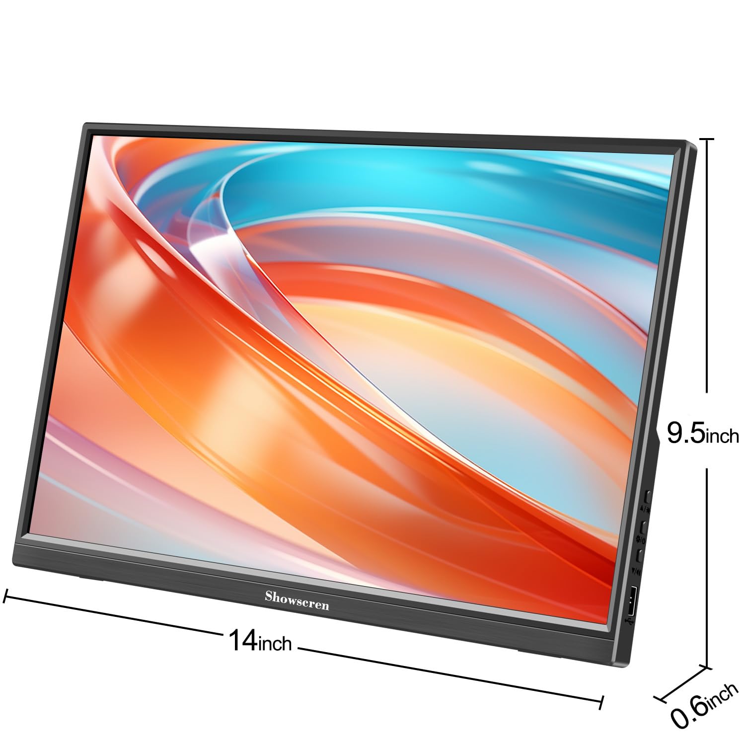 16zoll Tragbar Monitor, FHD1920 x 1200P Display 300 cd/Helligkeit, 60 Hz, 99% sRGB, VESA Support, HDMI USB-C Portable Monitor kompatibel mit Laptop PS4/5, Switch, PC