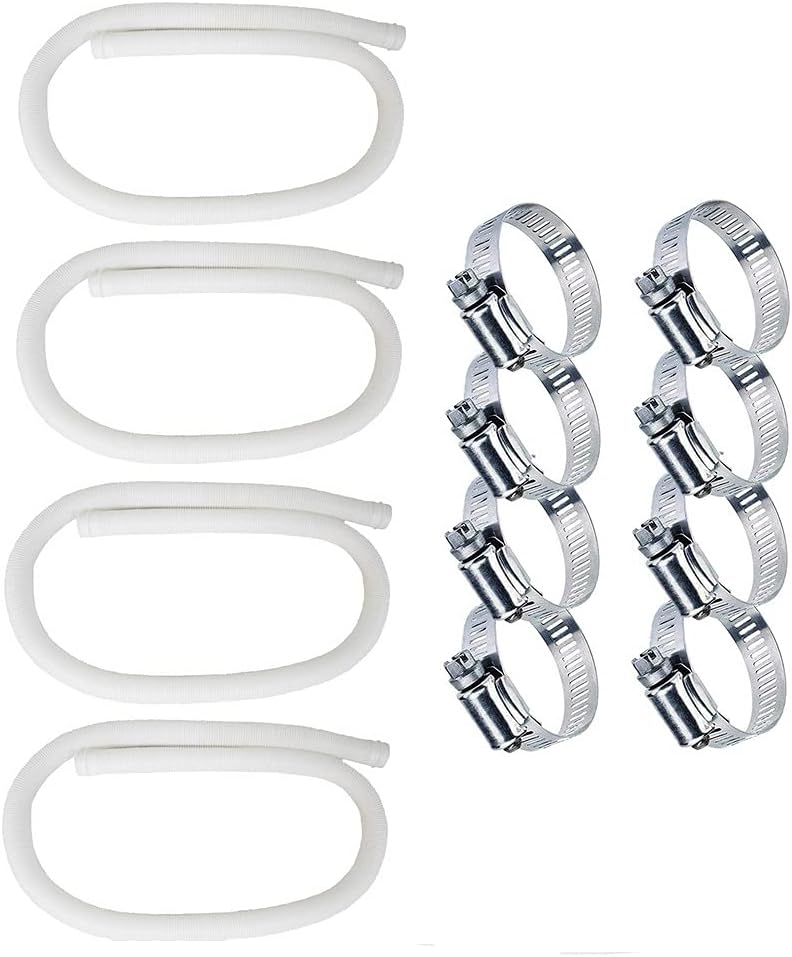 Swimming Pool Replacement Hoses,1.25in Diameter Pool Filter Pump Replacement Hoses(4pcs),Premium Quality Kinkproof PE, Compatible with Pump 330 GPH, 530 GPH, and 1000 GPH.(59”Length)