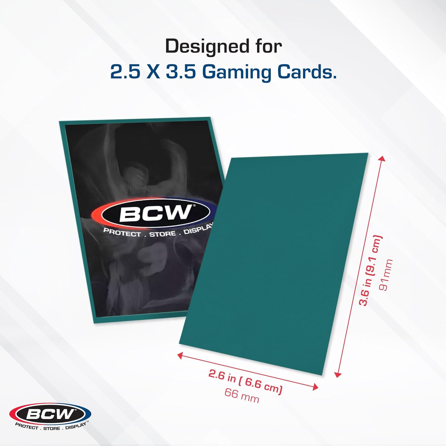 BCW Deck Guard - Double Matte Teal Card Sleeves | Acid-Free, Archival-Safe, No PVC | Anti-Glare Matte Finish | Fits Standard 2½" x 3½" Game Cards | Durable Deck Protector Sleeves | 600 Ct