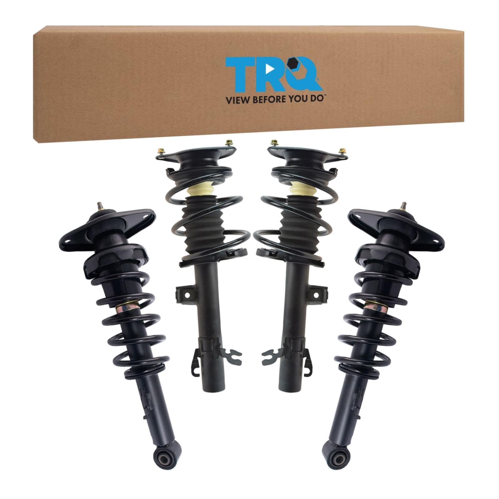 TRQ Front and Rear Complete Strut Assembly and Shock Absorber Kit Complete
