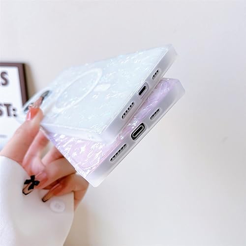 Miniatura 8 de Cocomii Funda cuadrada compatible con iPhone 13 Pro Max  Compatible con MagSafe, Luxury, Slim, Glossy, Opalescent Pearl, Iridescent Glitter, Fácil