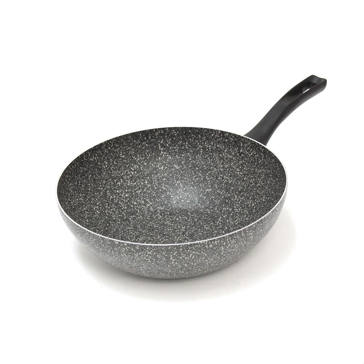 Hascevher Granite Wok Pan - Lavilla Prime Series, 28CM Non-Stick Wok with Grippy Handle, Made in Turkey