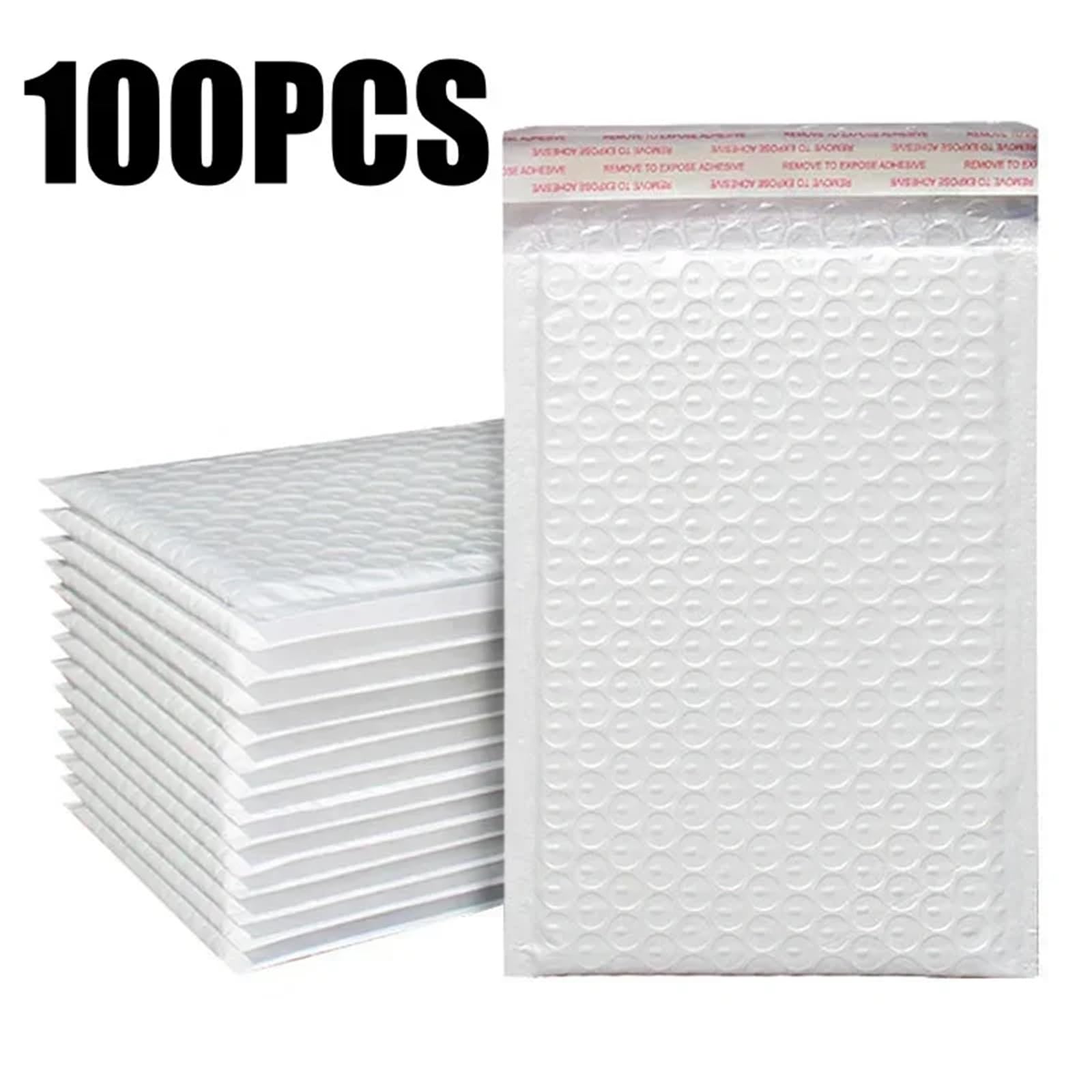 Buste imbottite autosigillanti bianche di varie dimensioni 50/100 PZ(100pcs,L-18x20cm)