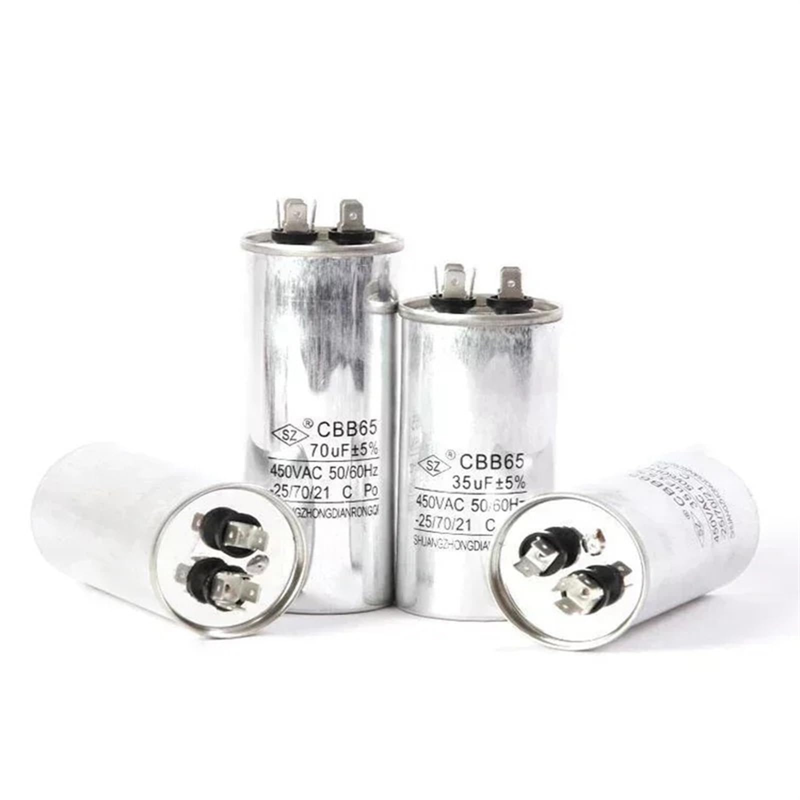 Shaple One Color Cbb65 Air Conditioner Compressor Start Capacitor 20/30/40/50/60/70/80Uf 450Vac 5% (Size : 40Uf)