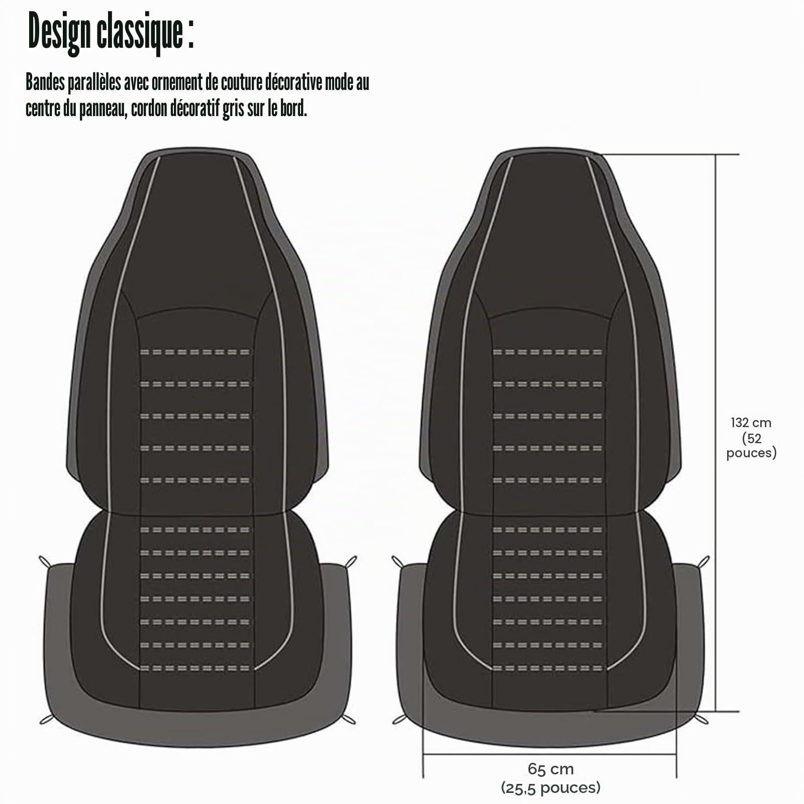 2Pcs PU Cuir Avant Housses Siège pour Ligier JS50 1999-2024, Voiture Ensembles Housse Siege Imperméable Respirant Quatre Saisons Protection,D/Red